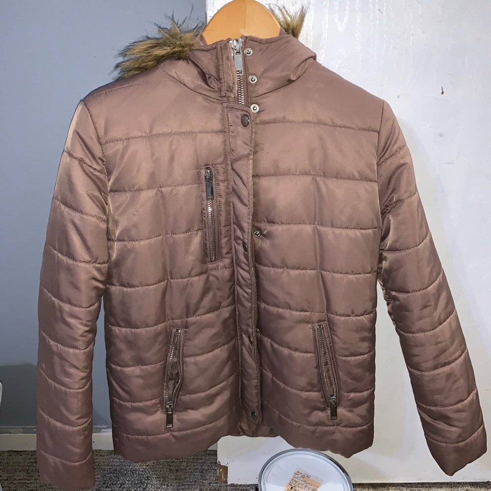 Rose gold forever 21 coat.